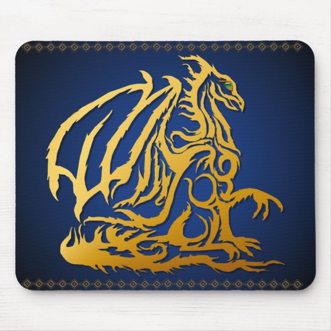 Alfombrilla De Ratón Dragón Mousepad del oro (Frente)