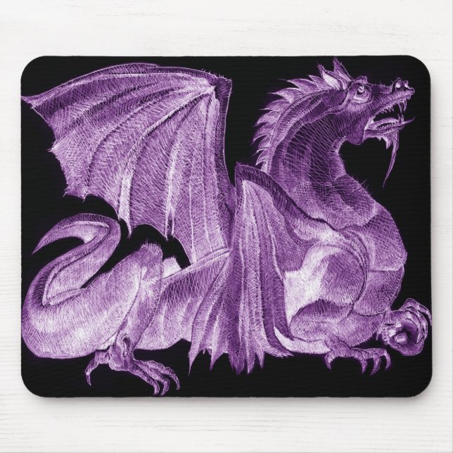 Alfombrilla De Ratón Dragón Mousepad púrpura principal (Frente)