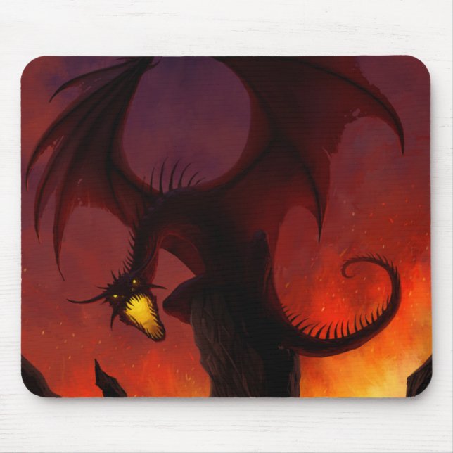 Alfombrilla De Ratón Dragón oscuro Mousepad (Frente)