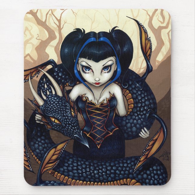 Alfombrilla De Ratón "Dragón oscuro" Mousepad (Frente)