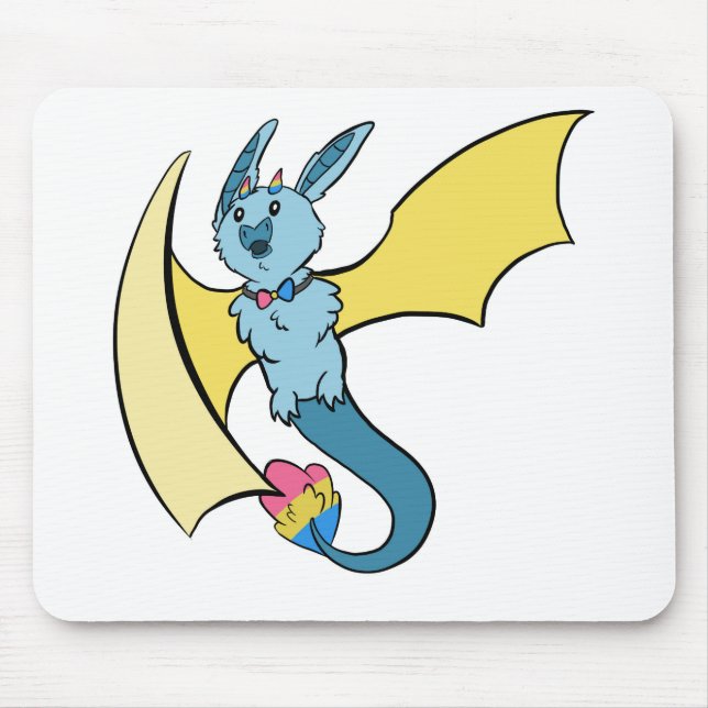 Alfombrilla De Ratón Dragón Pansexual del palo del orgullo (Frente)
