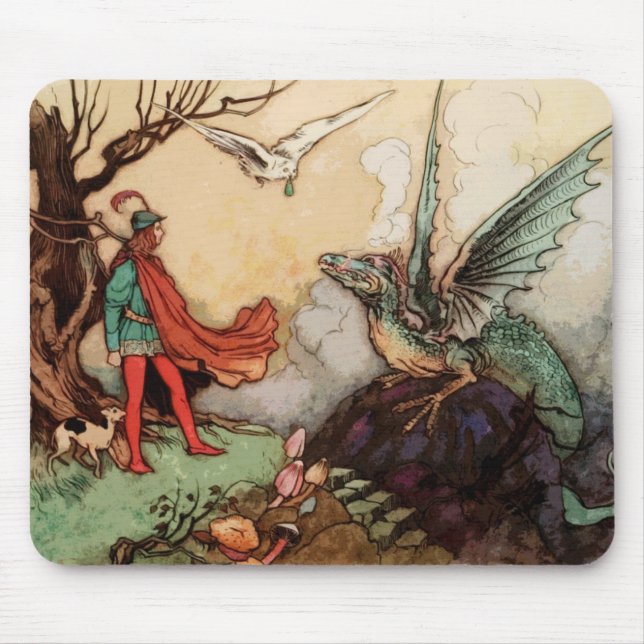 Alfombrilla De Ratón Dragon Prince Fantasy Art Mouse Pad, mágico (Frente)