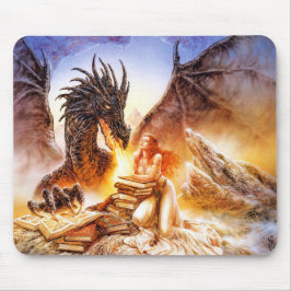 Alfombrilla De Ratón Dragon Princess Fantasy Art