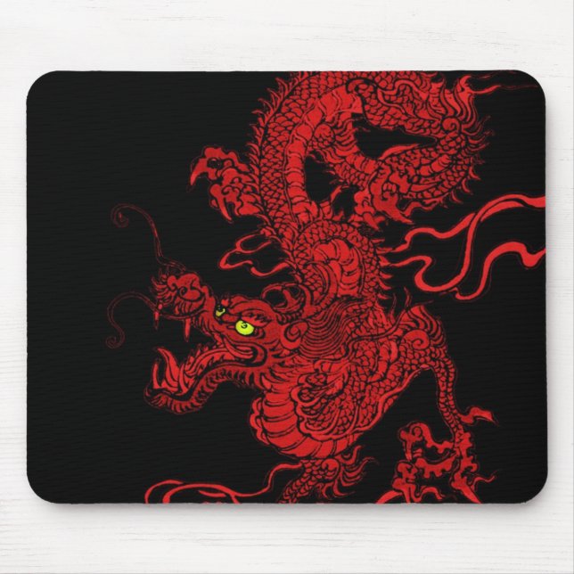 Alfombrilla De Ratón Dragón rojo (Frente)