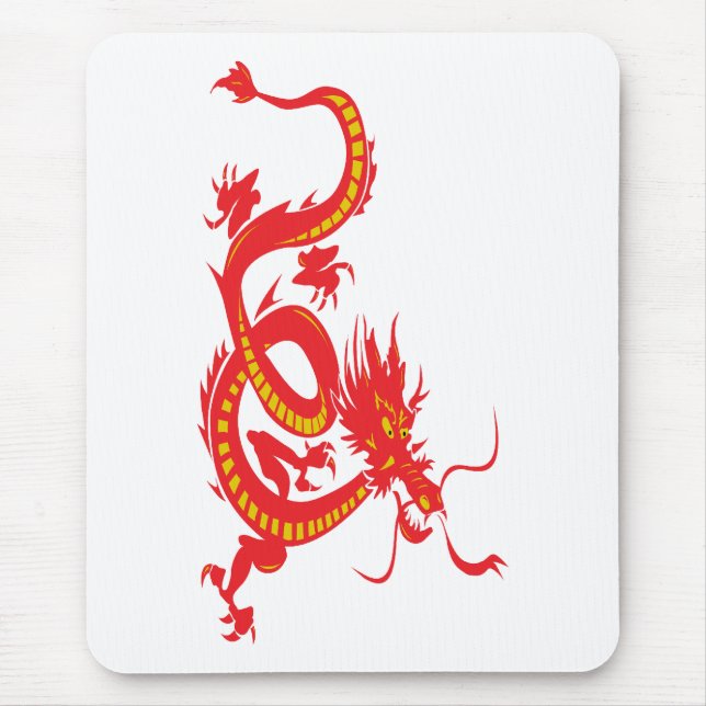 Alfombrilla De Ratón Dragón rojo chino de Año Nuevo (Frente)