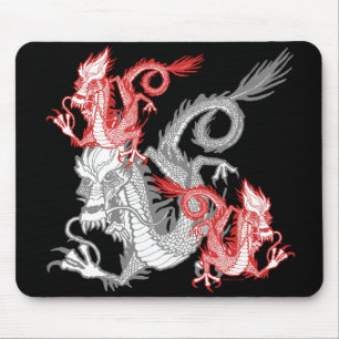 Alfombrilla De Ratón Dragón rojo chino Mousepad