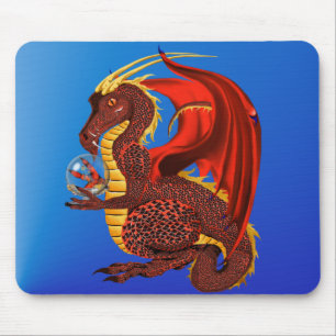 Alfombrilla De Ratón Dragón rojo Mousepad de la fortuna