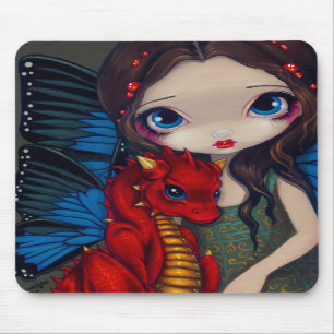 Alfombrilla De Ratón "Dragón rojo" Mousepad del bebé