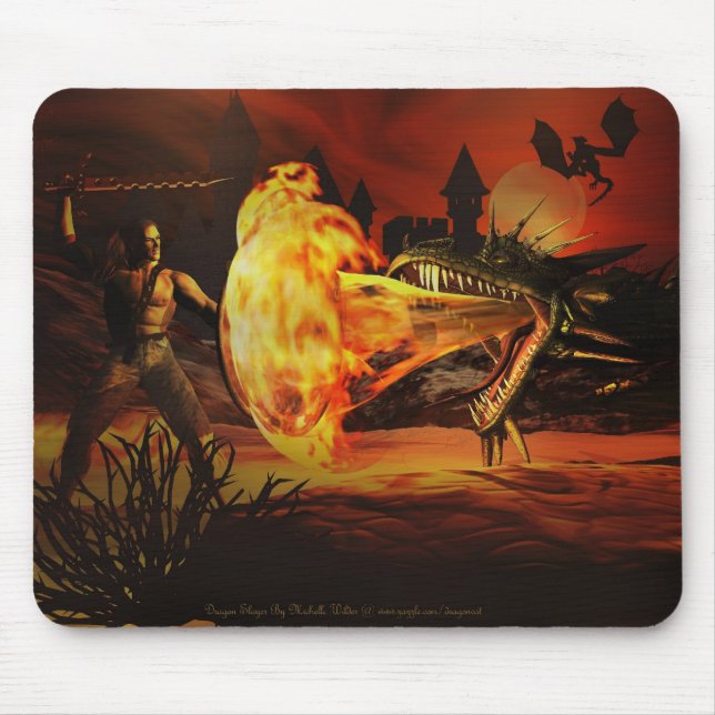 Alfombrilla De Ratón Dragon Slayer Por Michelle Wilder Mousepad (Frente)