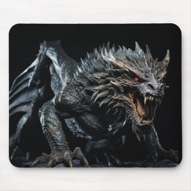 Alfombrilla De Ratón Dragon Wild Beast Retrato Fierce Power (Frente)