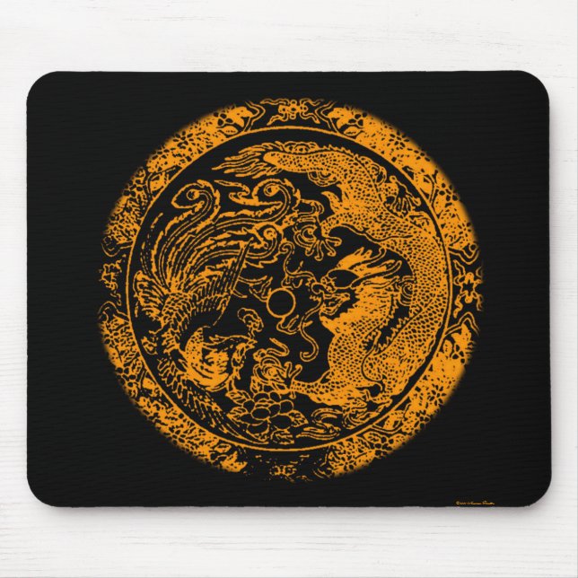 Alfombrilla De Ratón Dragón y Fénix Mousepad (Frente)