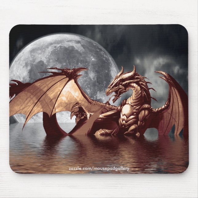 Alfombrilla De Ratón Dragon y Moon Mousepad (Frente)