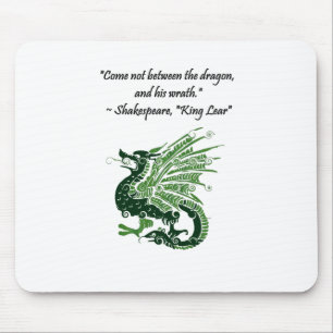 Alfombrilla De Ratón Dragón y su ira Shakespeare Rey Lear Personalizado