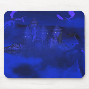 Alfombrilla De Ratón Dragoncats Blue Mist Dragon Fantasy Mousepad