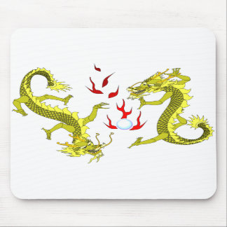 Alfombrilla De Ratón Dragones amarillos Mousepad