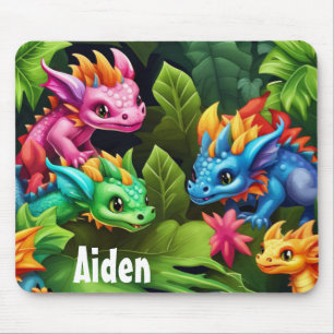 Alfombrilla De Ratón Dragones Bebés Lindos