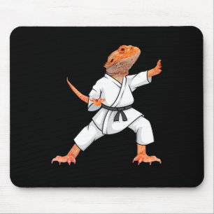 Alfombrilla De Ratón Dragones con barba divertidos haciendo Karate Samu