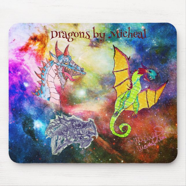 Alfombrilla De Ratón Dragones de Micheal Mousepad (Frente)