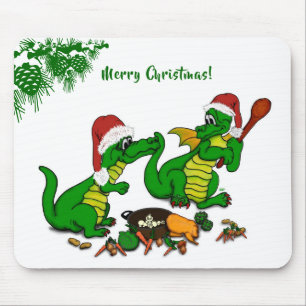Alfombrilla De Ratón Dragones - ¡Feliz Navidad! - hoy cocinaré