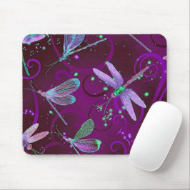 Alfombrilla De Ratón Dragonflies Purple Dreams