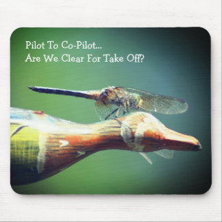 Alfombrilla De Ratón Dragonfly Co Pilot Carácter humorístico