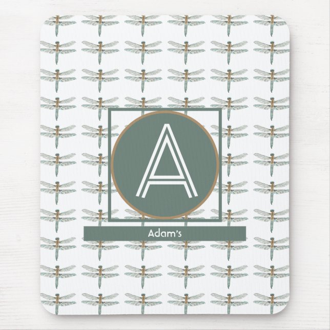 Alfombrilla De Ratón DRAGONFLY DE TRENDY BLANCO personalizado (Frente)