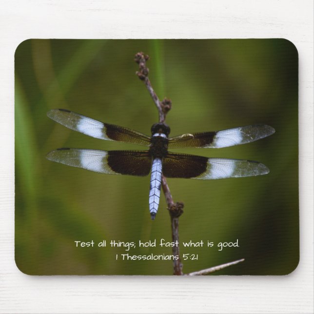 Alfombrilla De Ratón Dragonfly Faith Bible Verse Mouse Pad (Frente)