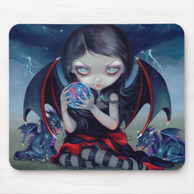 Alfombrilla De Ratón "Dragonling oscuro" Mousepad (Frente)