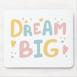 Alfombrilla De Ratón Dream Big Pastel Hearts