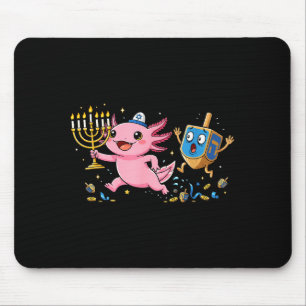 Alfombrilla De Ratón Dreidel de ajolote divertido Menorah Hanukkah Niño