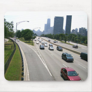 Alfombrilla De Ratón Driving Through Chicago Rush Hour Traffic
