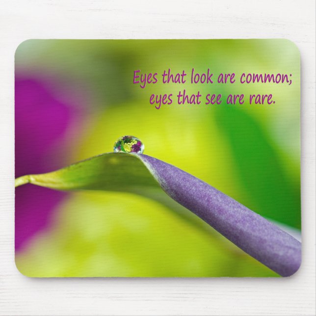 Alfombrilla De Ratón Droplet de flores (Frente)