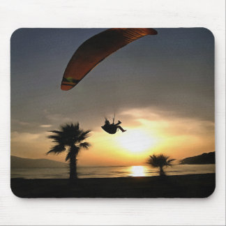 Alfombrilla De Ratón Dropzone At Dusk Adventure Paraglider Art