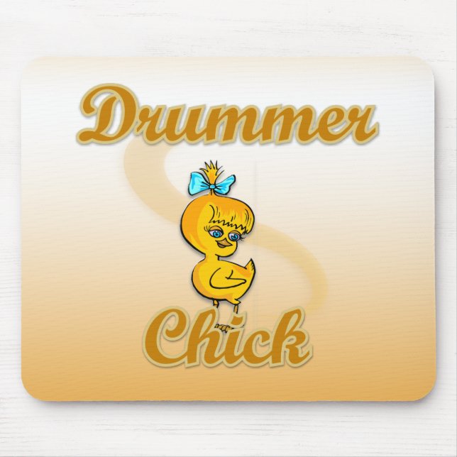 Alfombrilla De Ratón Drummer Chick (Frente)