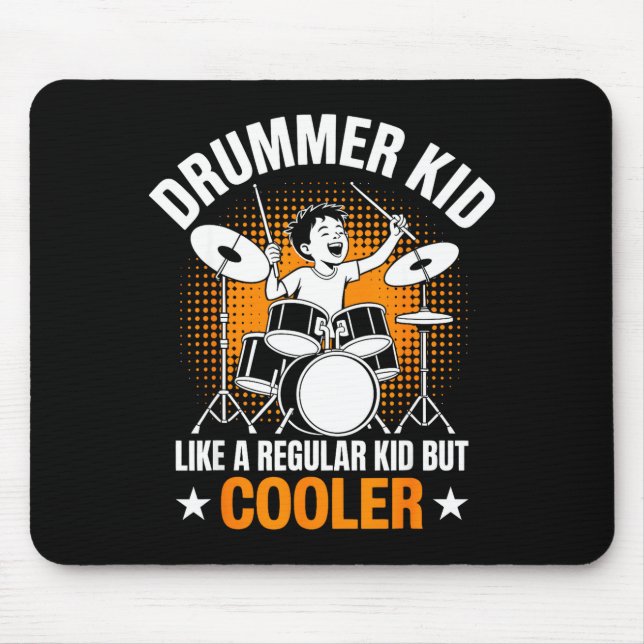 Alfombrilla De Ratón Drumset Drums Lover Percussionist Drummer Kid Drum (Frente)