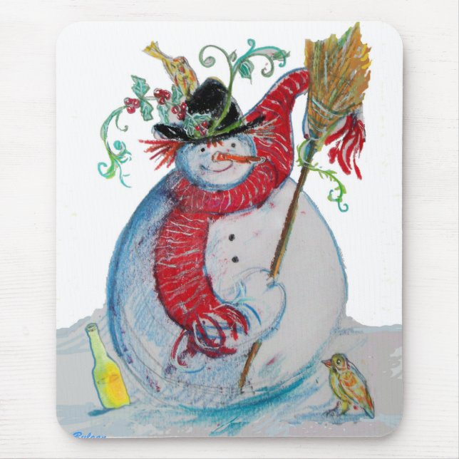 ALFOMBRILLA DE RATÓN DRUNKEN SNOWMAN (Frente)