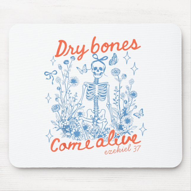 Alfombrilla De Ratón Dry Bones Come Alive Christian Funny Skeleton Hall (Frente)