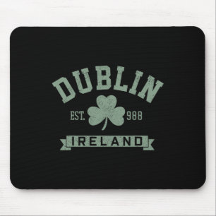 Alfombrilla De Ratón Dublín Irlanda Clover Leaf Irish St Patricks Day