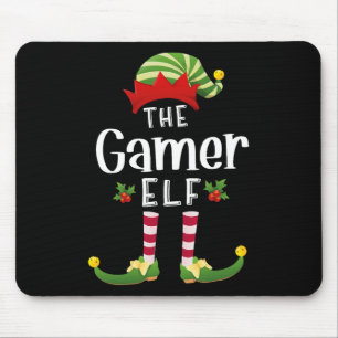 Alfombrilla De Ratón Duende de Navidad Gamer Pijama a juego de Navidad 