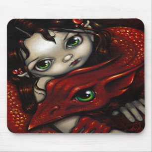 Alfombrilla De Ratón "Duende virginal y su dragón" Mousepad
