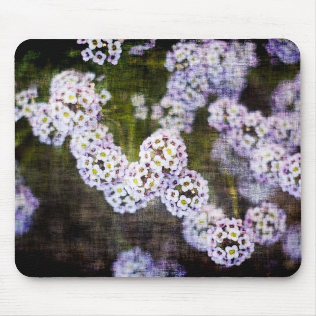 Alfombrilla De Ratón Dulce alyssum en Grunge (Frente)