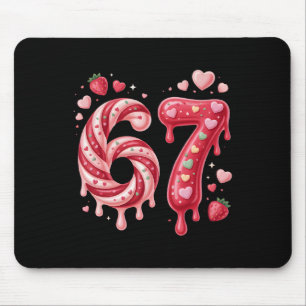 Alfombrilla De Ratón Dulce Caramelo 67 Corazón de Fresa Goteo Lindo Val