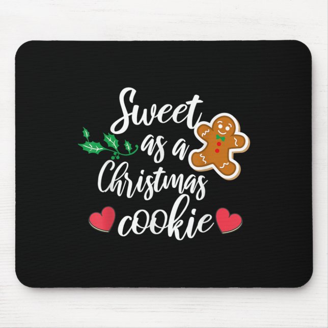 Alfombrilla De Ratón Dulce como una galleta de Navidad - Galleta, Navid (Frente)