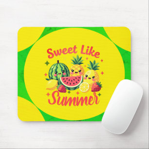 Alfombrilla De Ratón Dulce Como Verano Lindo Kawaii Fruta