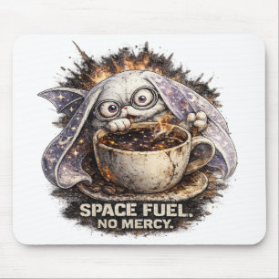 Alfombrilla De Ratón Dulce Conejo de Combustible Espacial Café Hallowee
