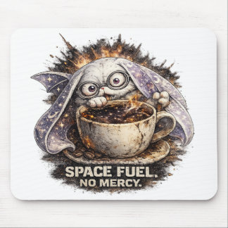 Alfombrilla De Ratón Dulce Conejo de Combustible Espacial Café Hallowee
