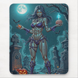 Alfombrilla De Ratón Dulce de Halloween o Novia Zombie con Sesos