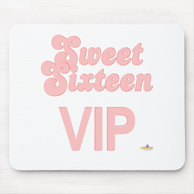 Alfombrilla De Ratón Dulce Dieciséis VIP Rosa (Frente)