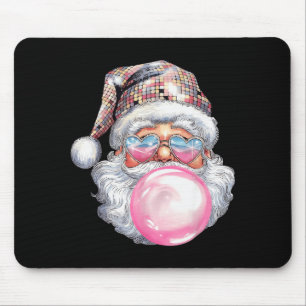Alfombrilla De Ratón Dulce Santa Retro De Navidad Soplando Chicle Vint