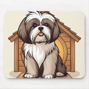 Alfombrilla De Ratón Dulce Shih Tzu marrón y blanco